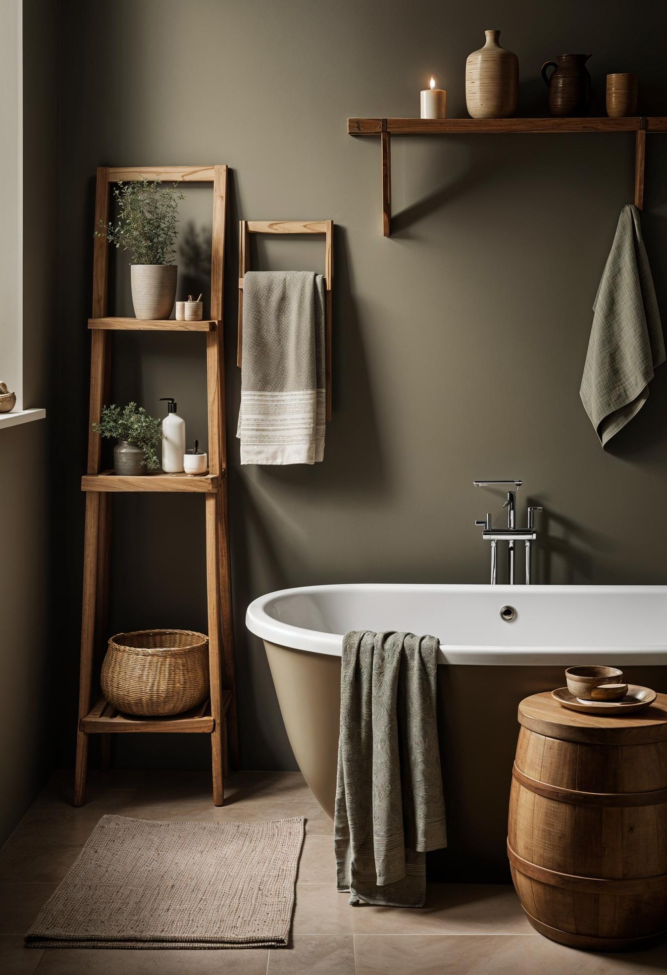 2. Earthy Olive Green for Bathrooms - photo 3