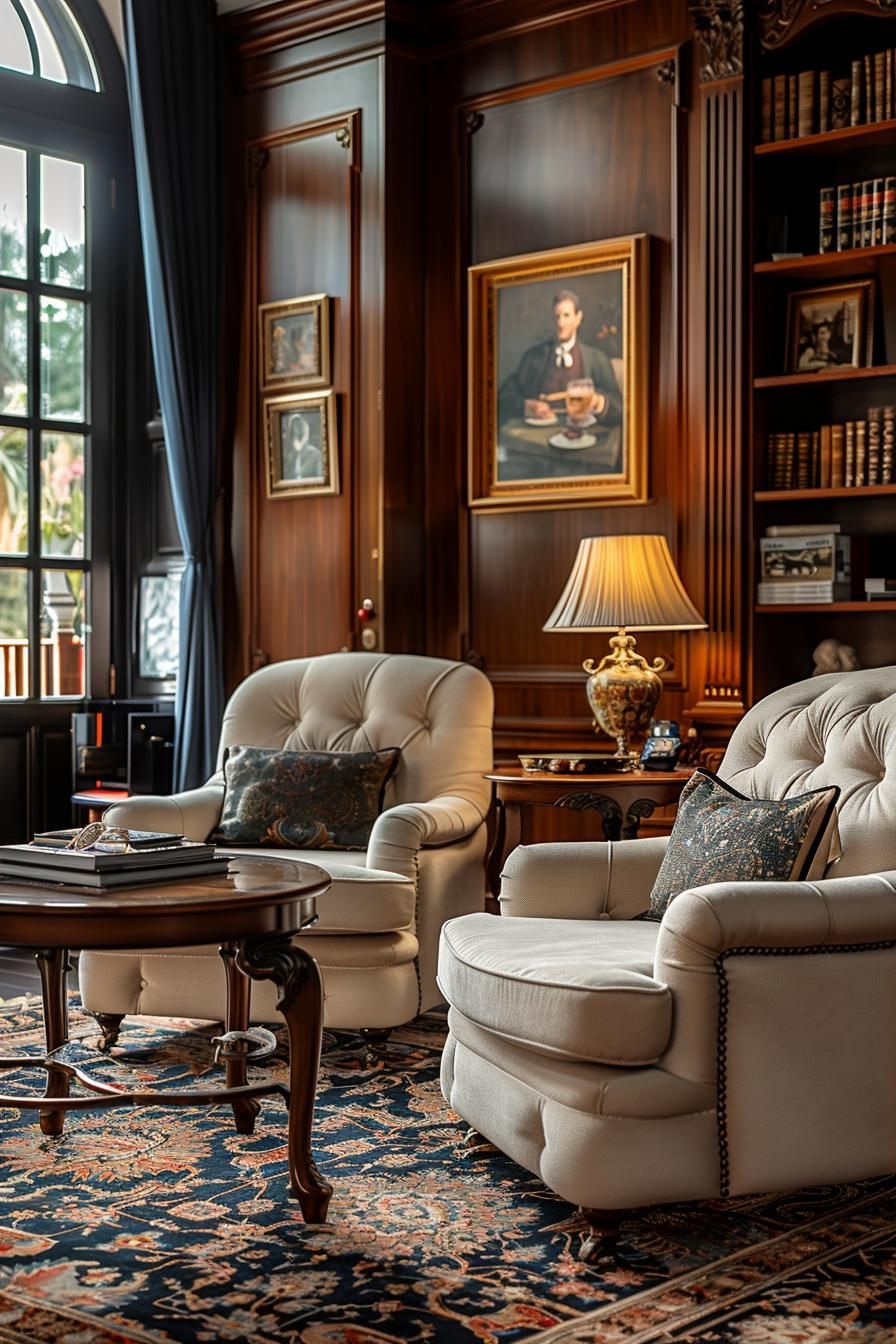15. Vintage Earthy Living Room Style