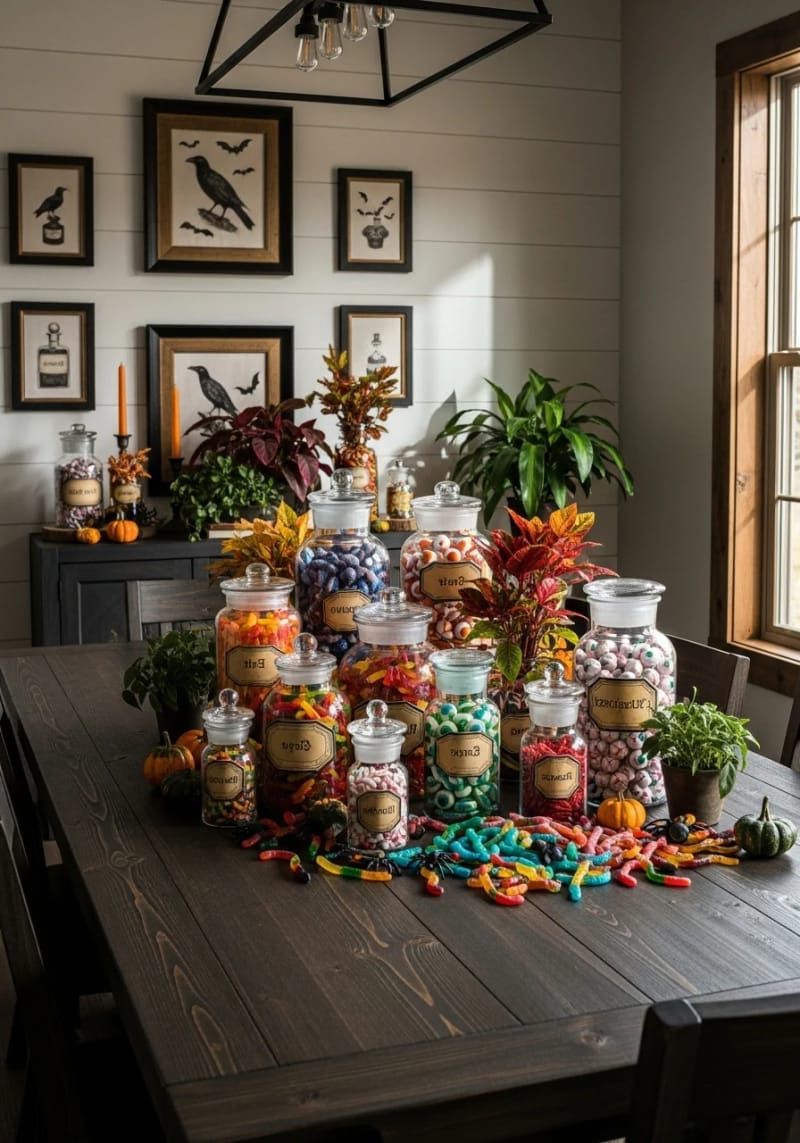 2. Apothecary Jars with Candy Eyeballs and Bugs - photo 3