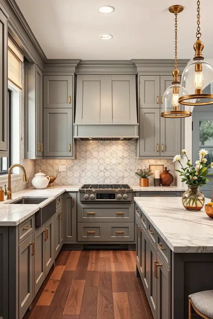 Matte Gray and Brass Kitchen Pairing - photo 2