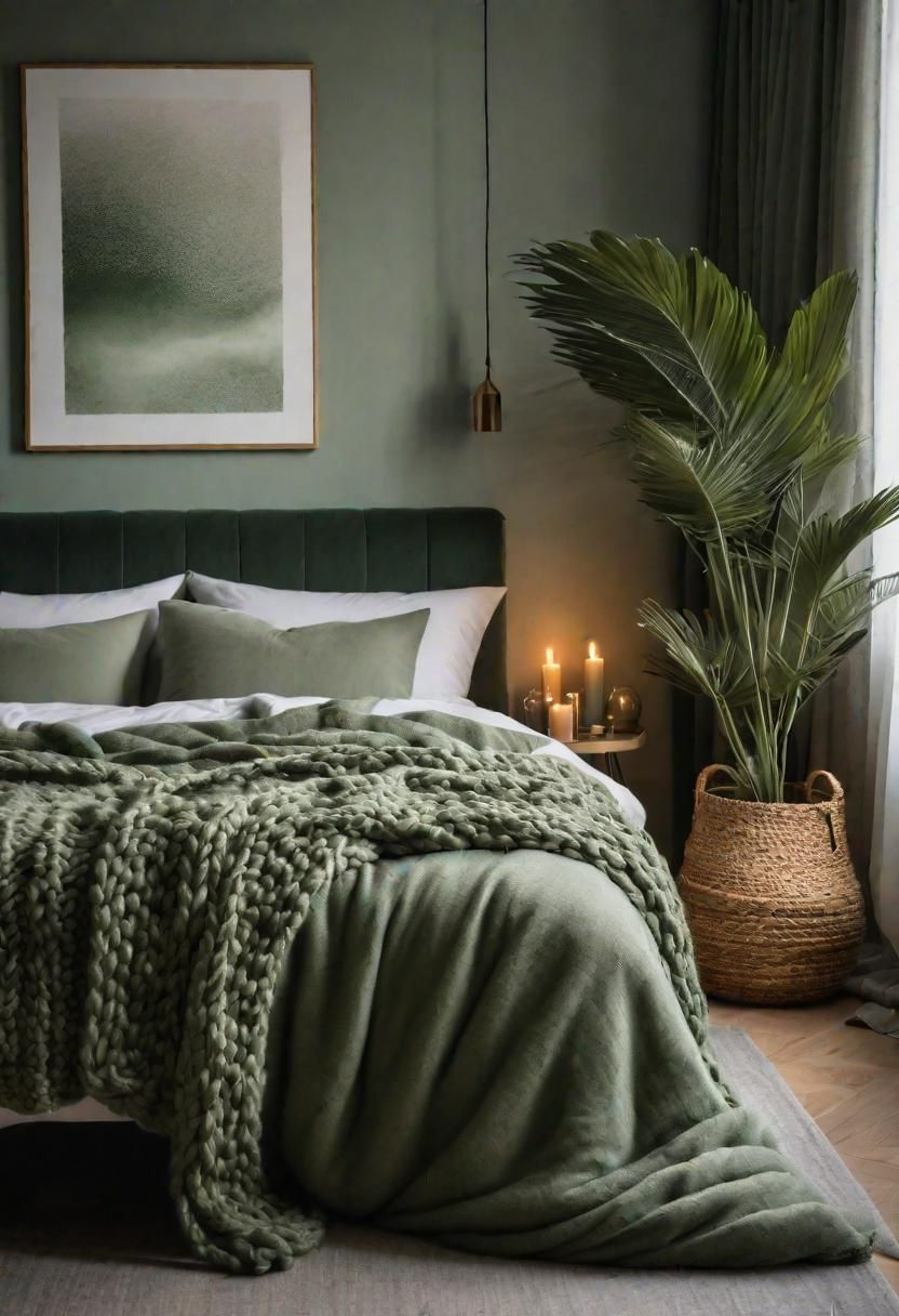25. Chunky Sage Green Throw