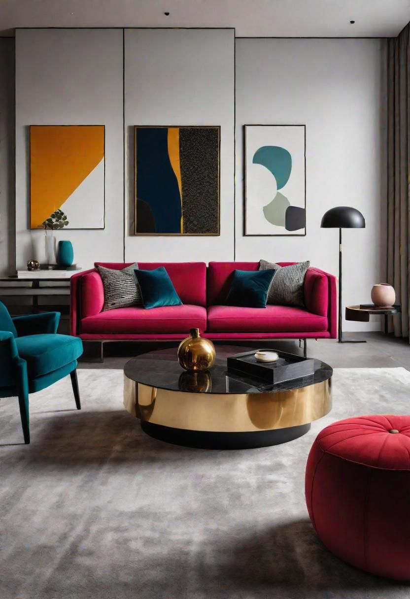 12. Color Blocking in the Living Room