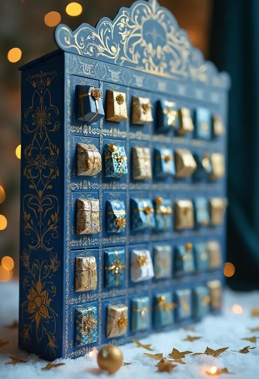 17. Blue & Gold Advent Calendar Ideas