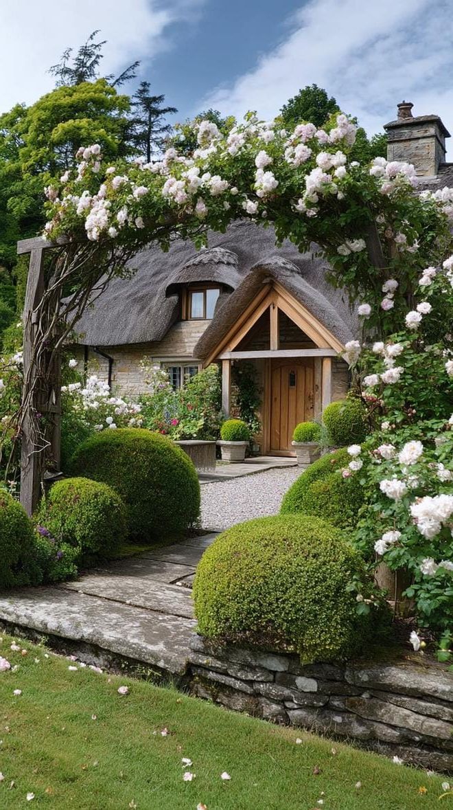 2. Wooden Arches Wrapped in Climbing Roses - photo 3