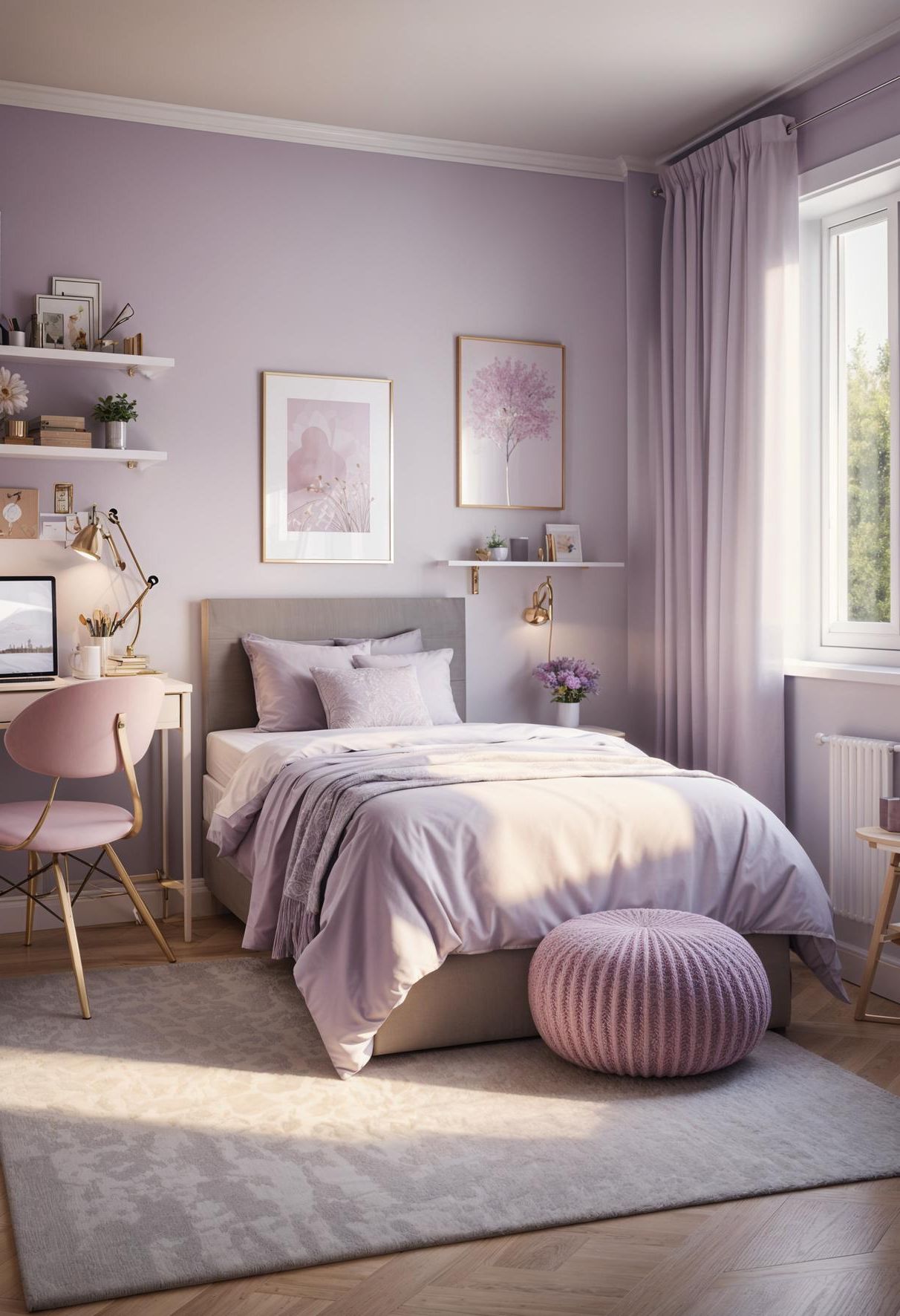 11. Luxe Lavender Dorm Decor - photo 2