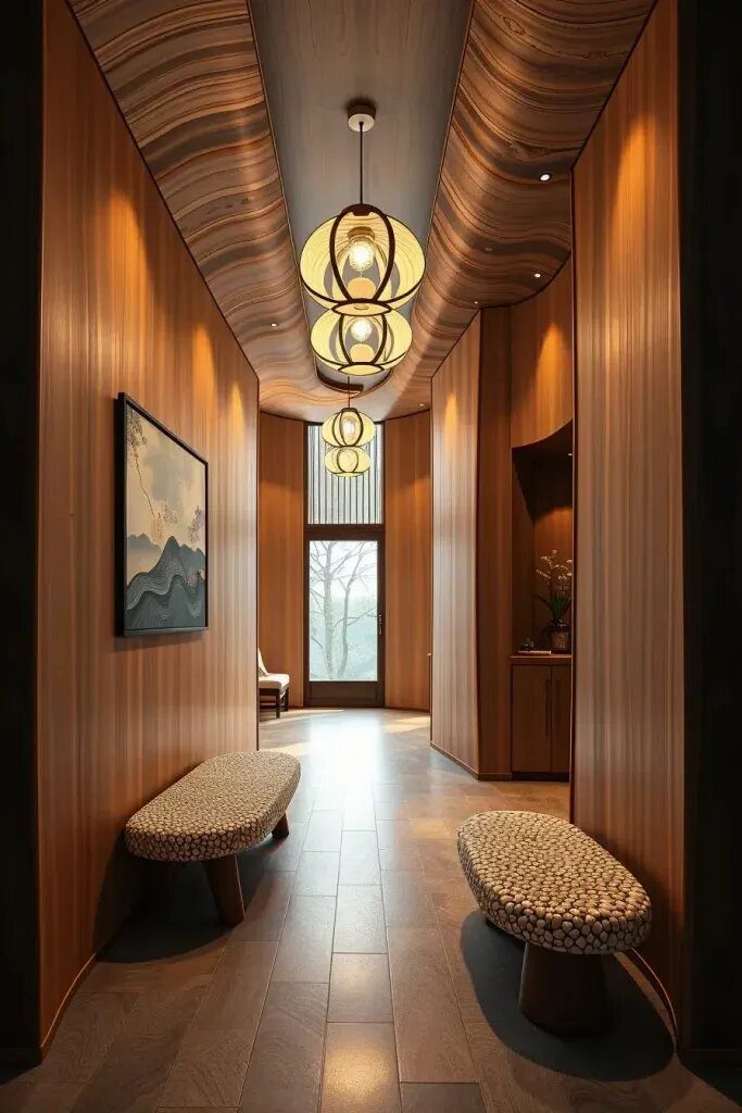 Curved Timber Panels for Fluid Wall Movement
