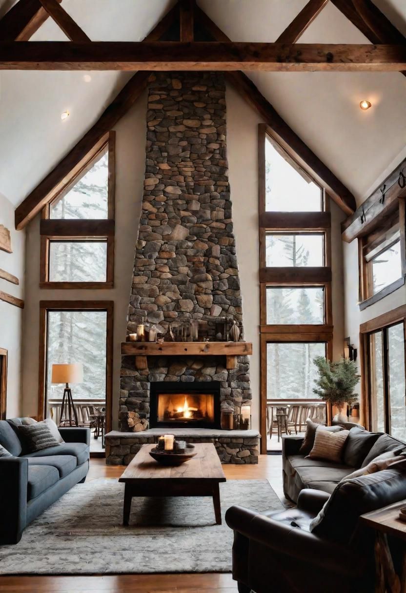 2. Rustic Fireplace Retreat