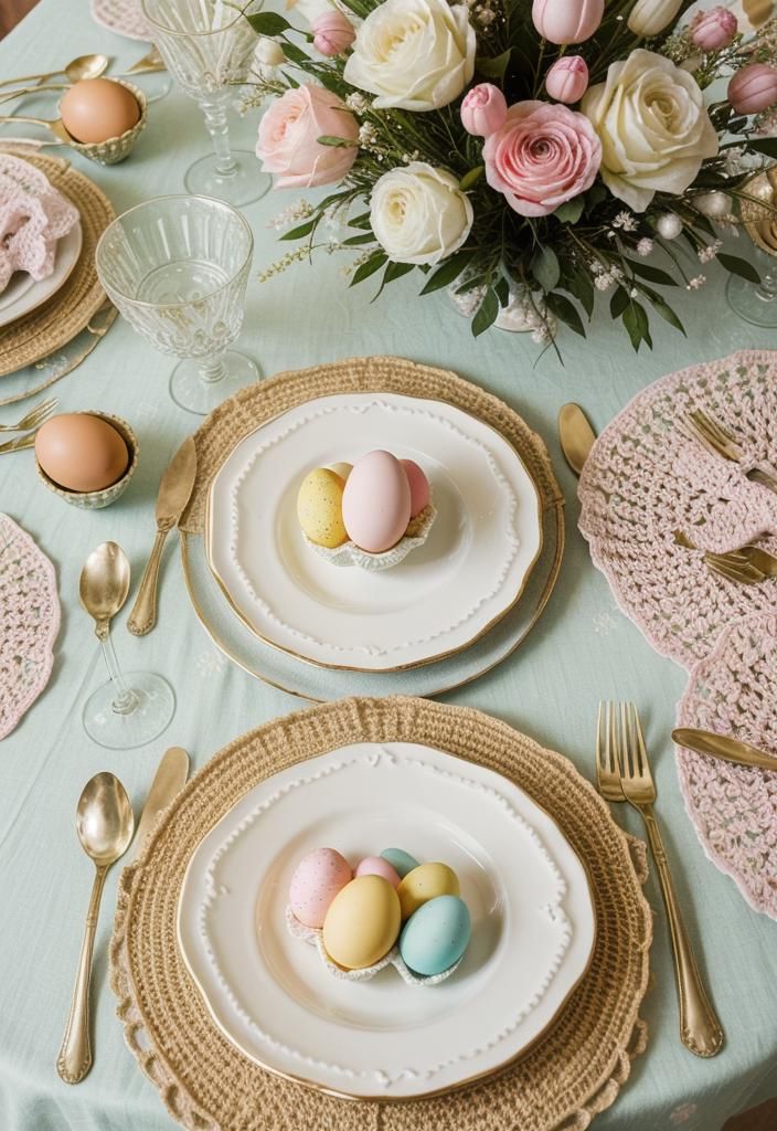 6. Vintage-Inspired Easter Table Ideas