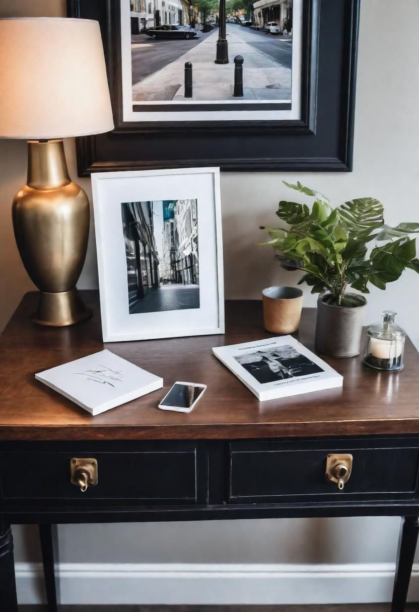 27. Whimsical Entrance Table Setup