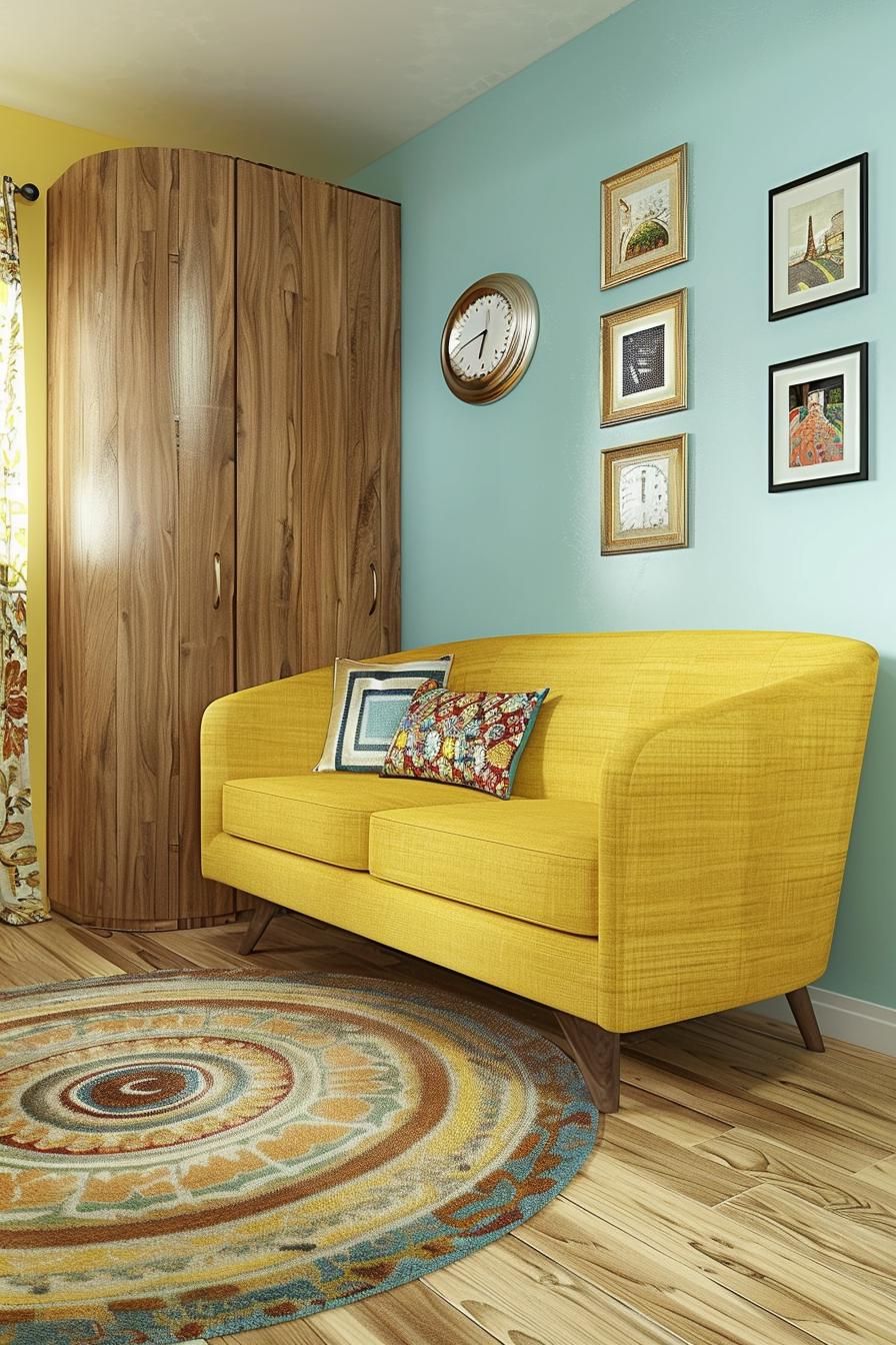 10. Retro Style for a Lounge Corner