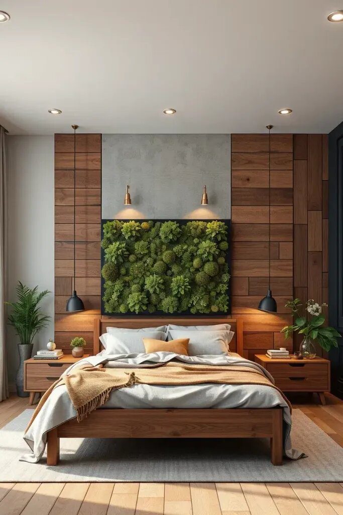 Nature-Inspired Accent Walls for a Cozy Retreat