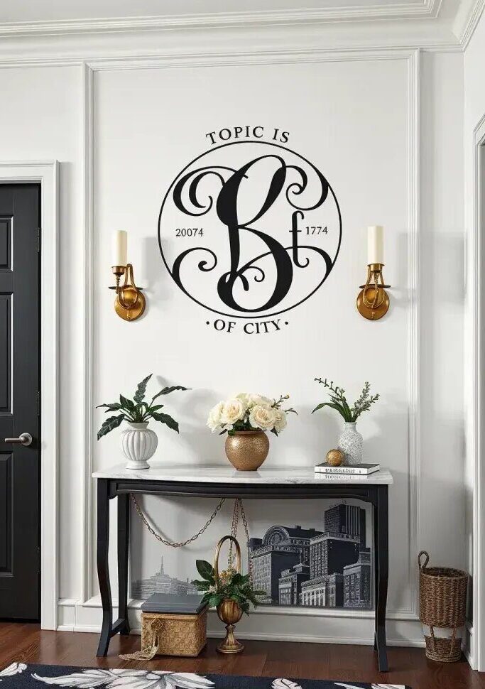 Custom Painted Monograms for a Bold Entryway Statement