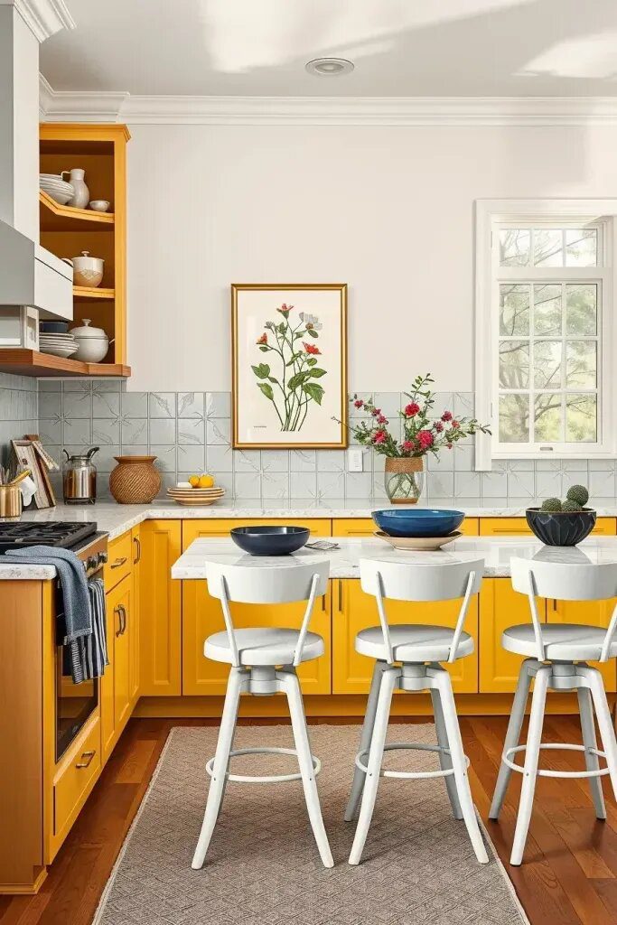 Ways to Refresh Your Home With a Yellow Cabinet Theme - photo 2