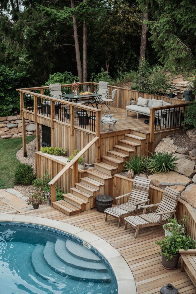 11. Tiered Deck Built for Sloped Yards - photo 2
