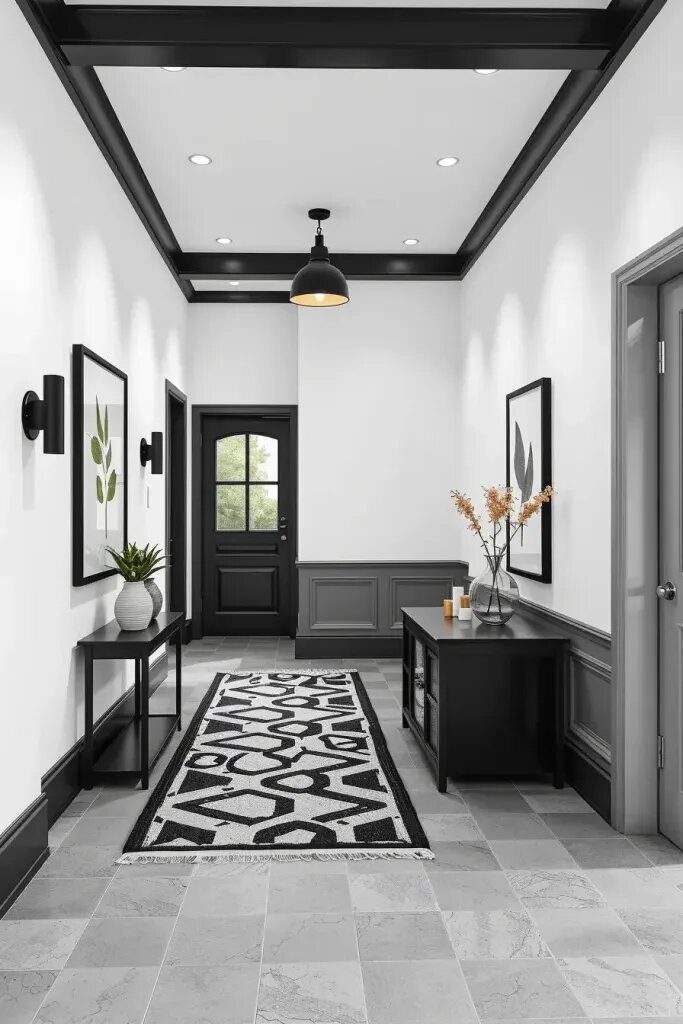 Modern Vibes Through Monochrome Hallway Palettes - photo 2