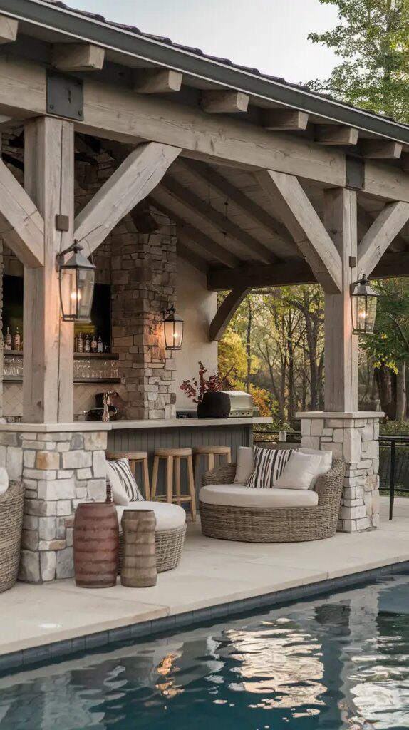 Wooden Beam Accents for a Rustic Pavilion - photo 2