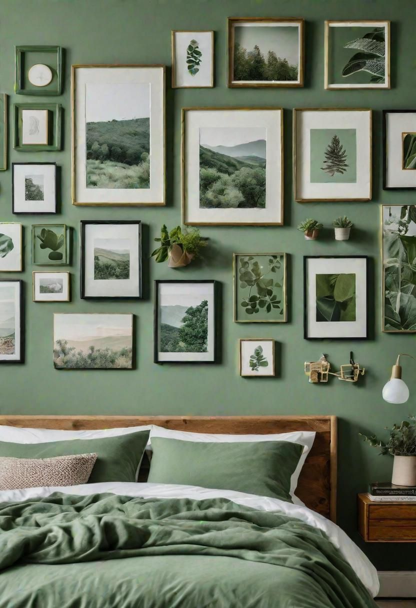 14. Sage Green Gallery Wall