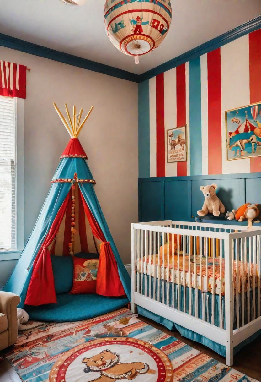 9. Circus-Themed Baby Boy Nursery