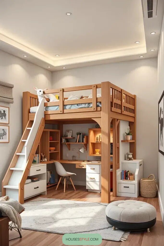 Loft Beds That Save Space and Add Slides
