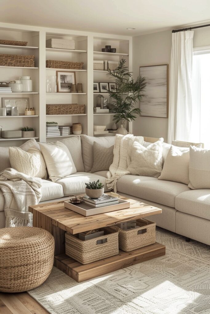 8. Storage Under the Sofa