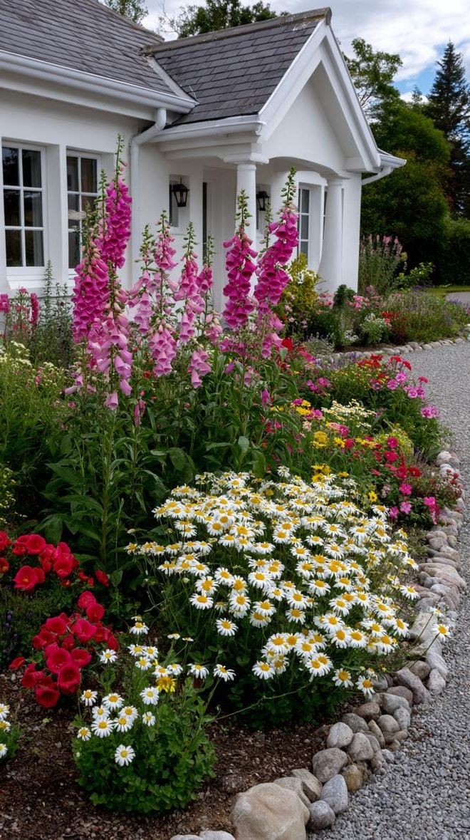 29. A Cottage Ringed by Blooms All Year