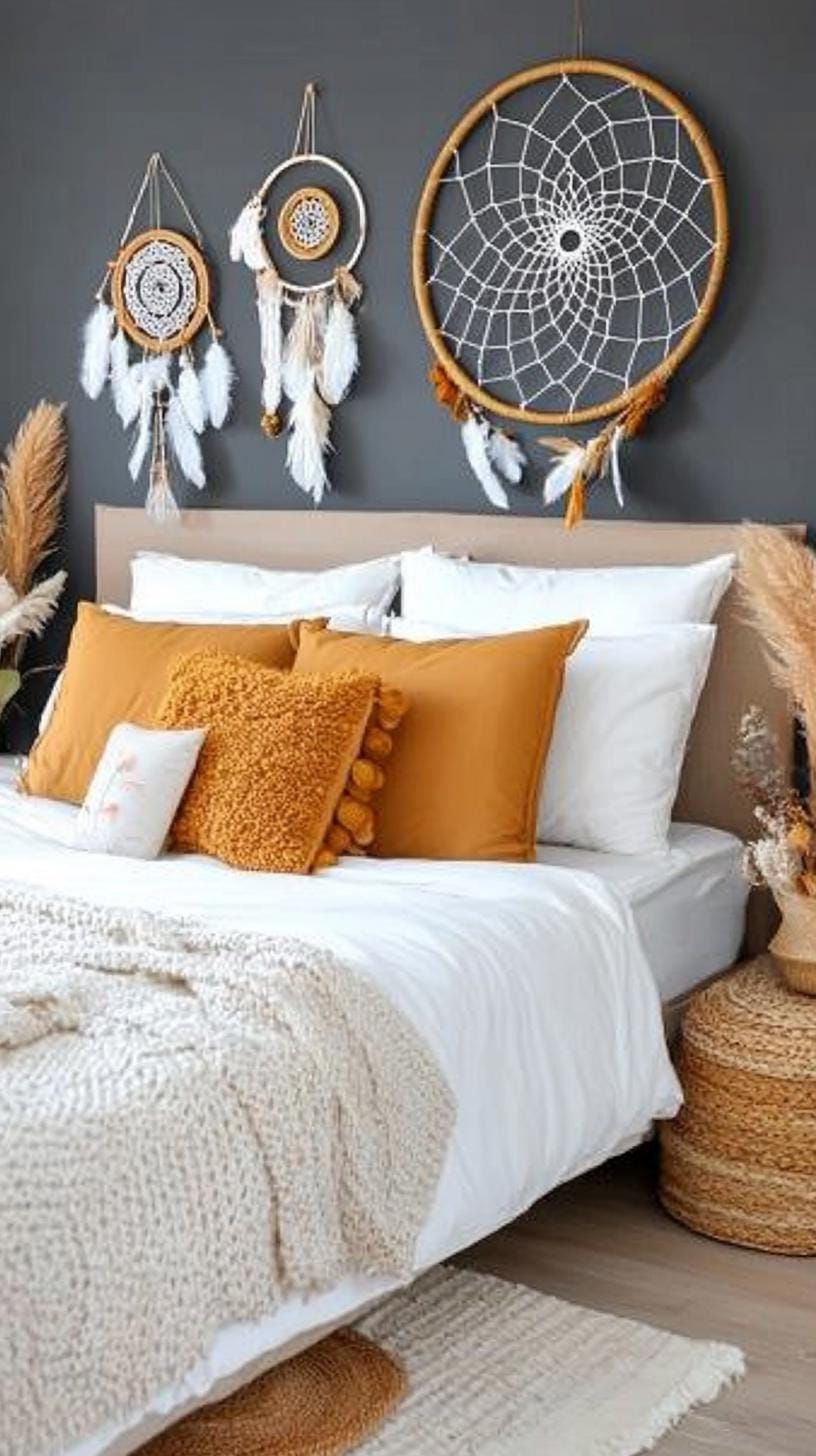 16. Minimalist Walls With Dreamcatchers And Antique Art - photo 3