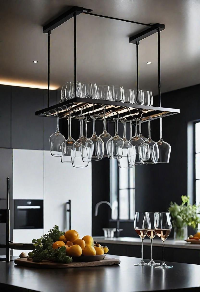 7. Hanging Wine Glass Rack