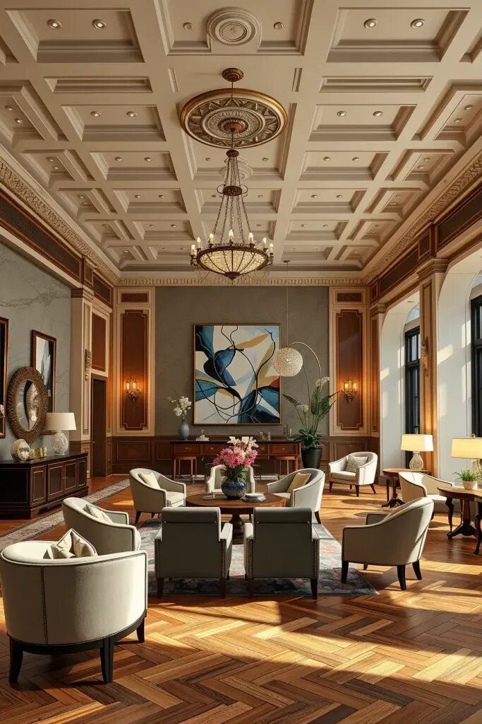 Mixing Traditional and Modern Lobby Styles - photo 2