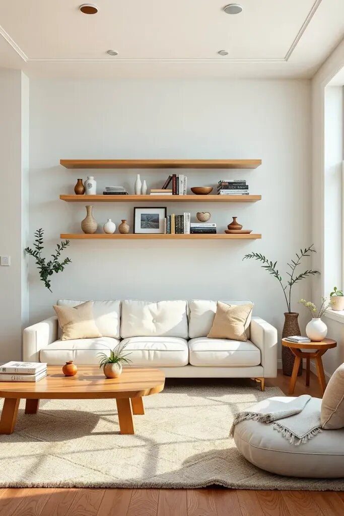 5. Add Depth With Floating Minimalist Shelves - photo 2