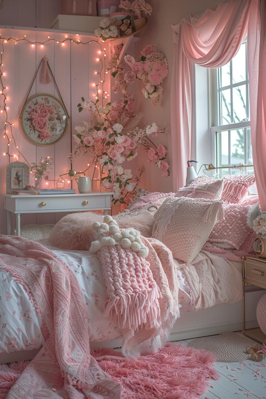 5. Pretty in Pink Dorm Decor - photo 3