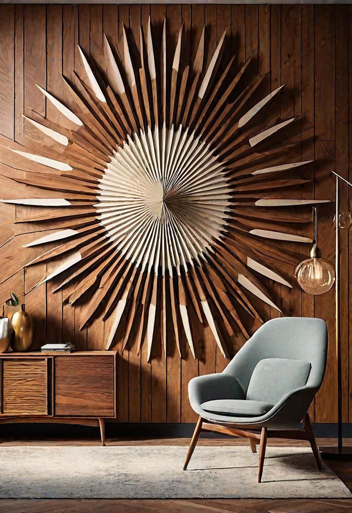 37. Wood Starburst Wall Design