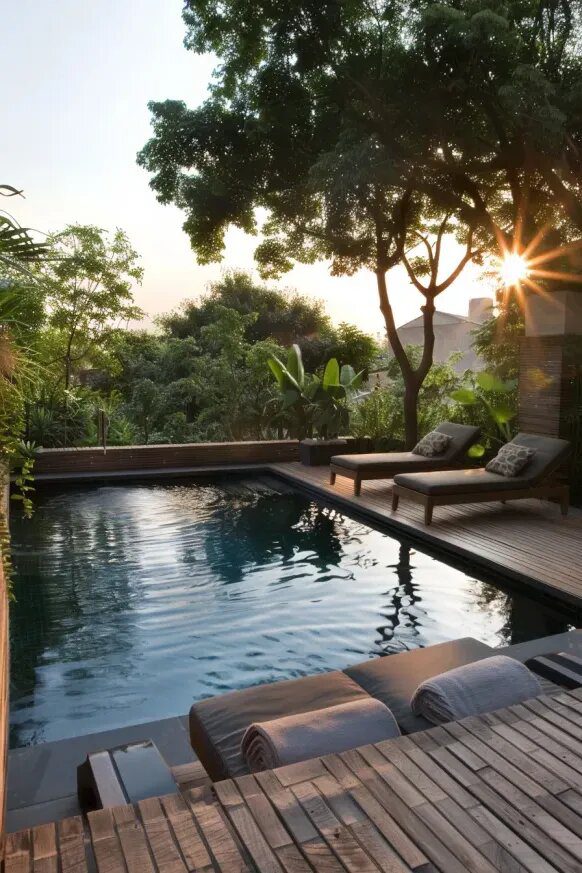 A Sunlit Pool Built for Quiet Escapes