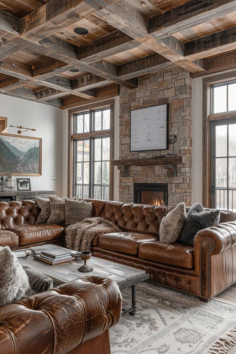 8. Rustic Earthy Living Room Ideas