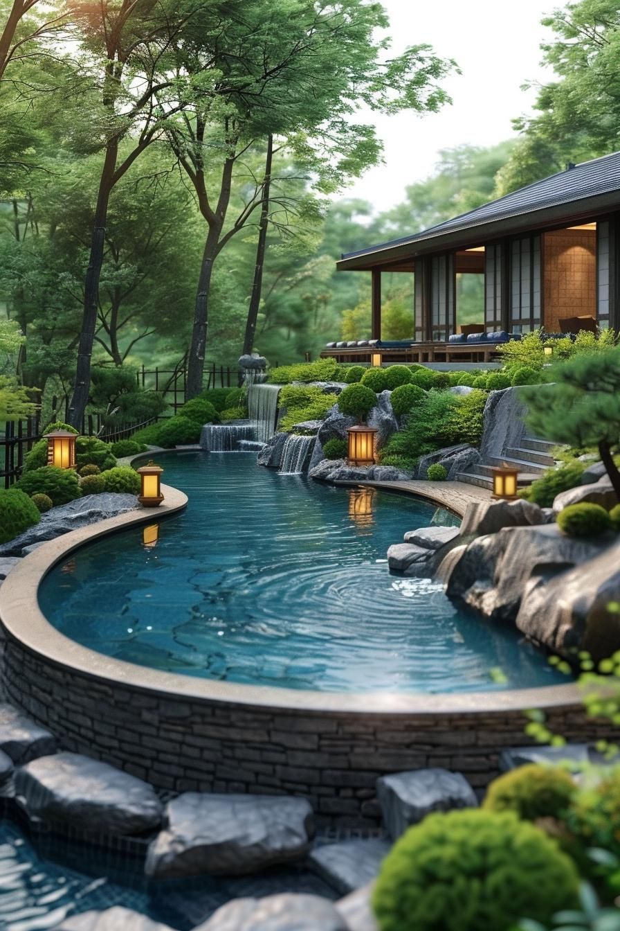 5. Zen-Inspired Pool Waterscape Ideas