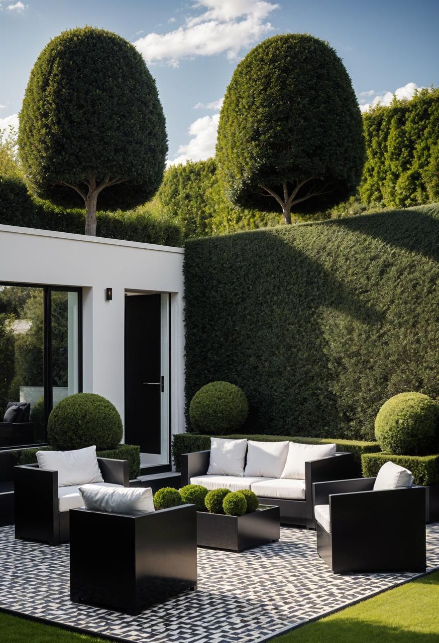 23. Black-and-White Garden Design Ideas - photo 2