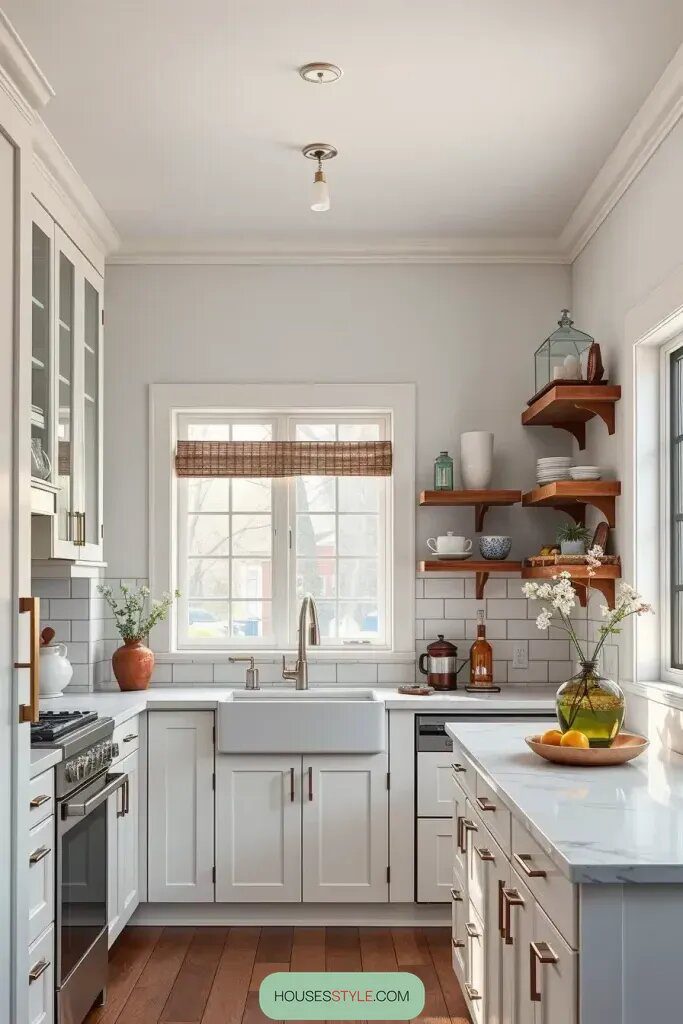 Open Shelving for an Airy Kitchen Feel