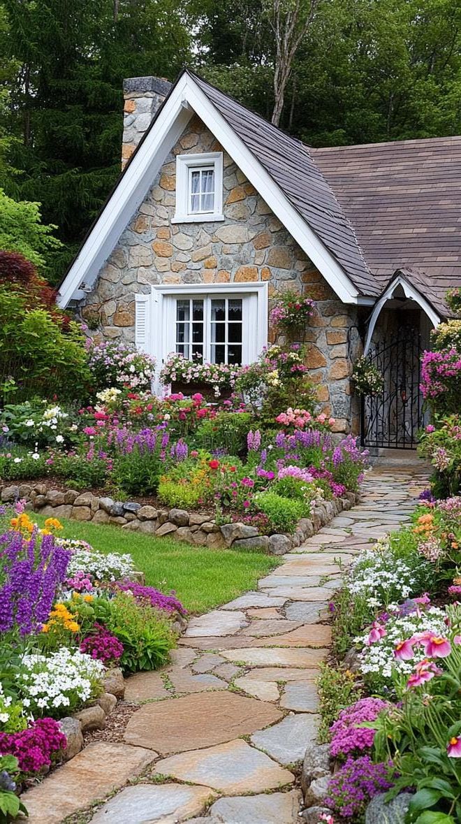 35. Patchwork Flower Beds Behind an English Gate - photo 2