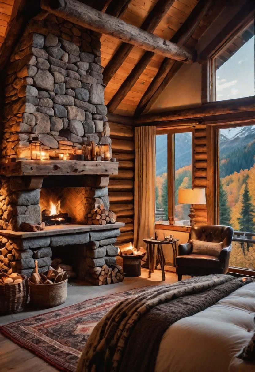 17. Mountain Cabin Bedroom Coziness