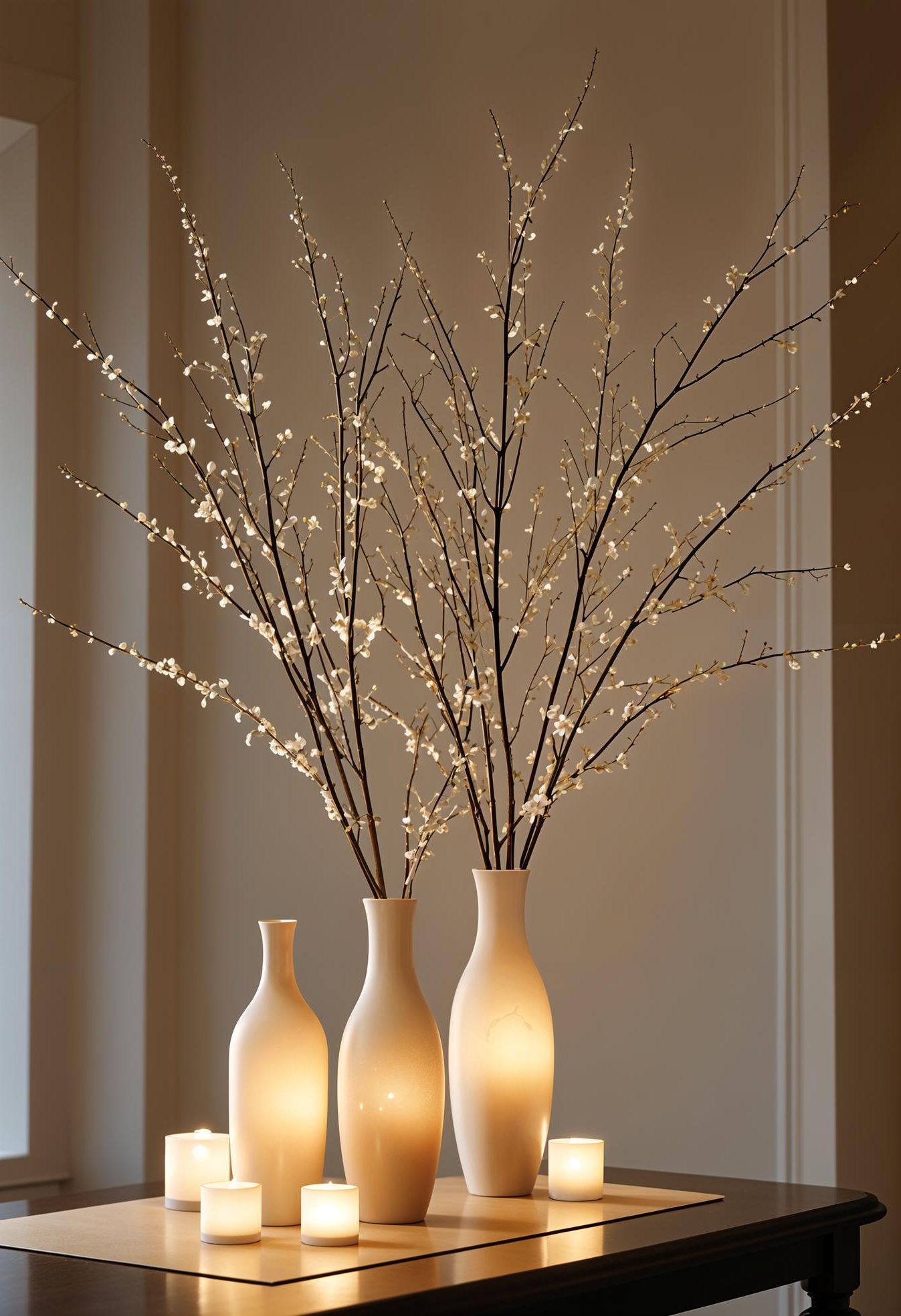 7. Glowing Branch Vase Decor Ideas