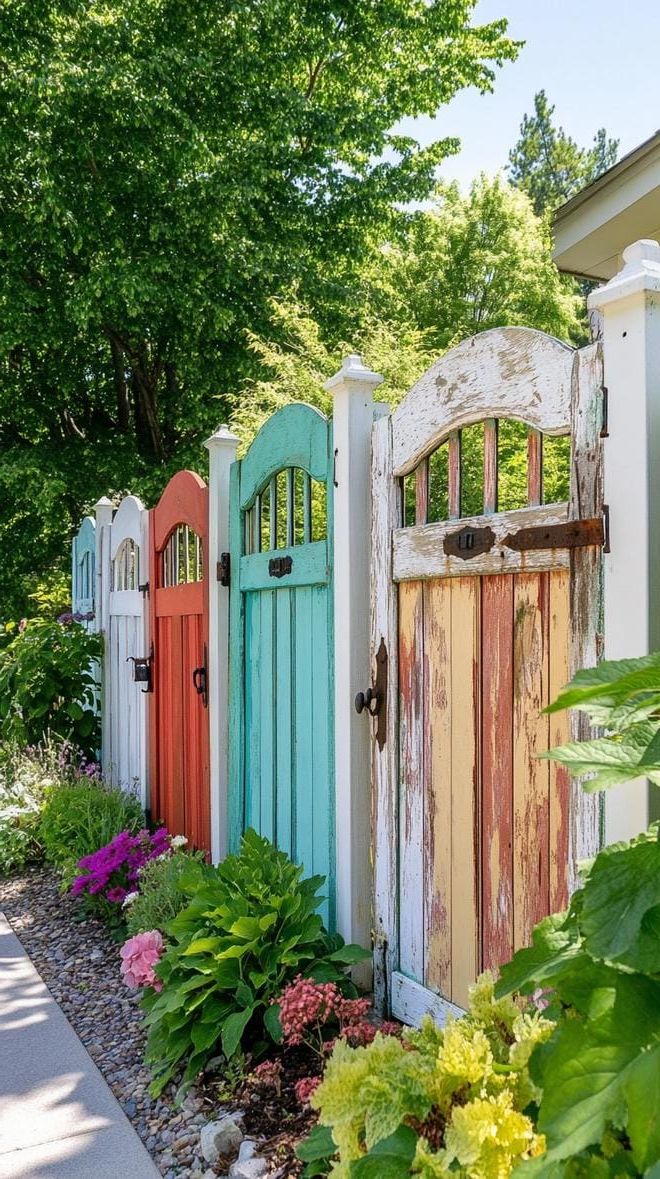 27. A Garden Gate Built from Mismatched Old Doors - photo 2