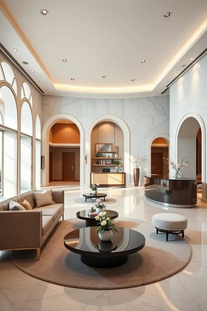 Why Curved Lines Work in Modern Minimalist Lobbies - photo 2