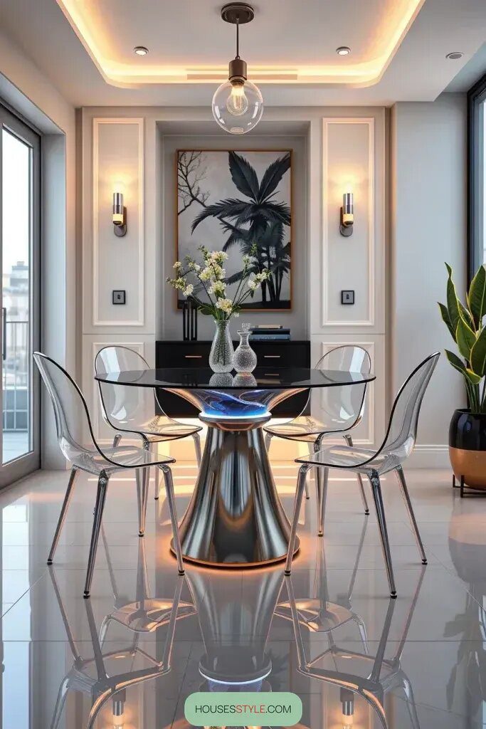 Illuminated Table Bases for a Futuristic Look
