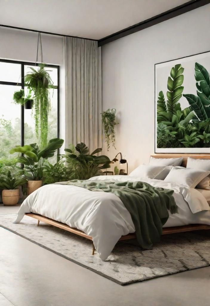 20. Plant-Inspired Bedroom Styling