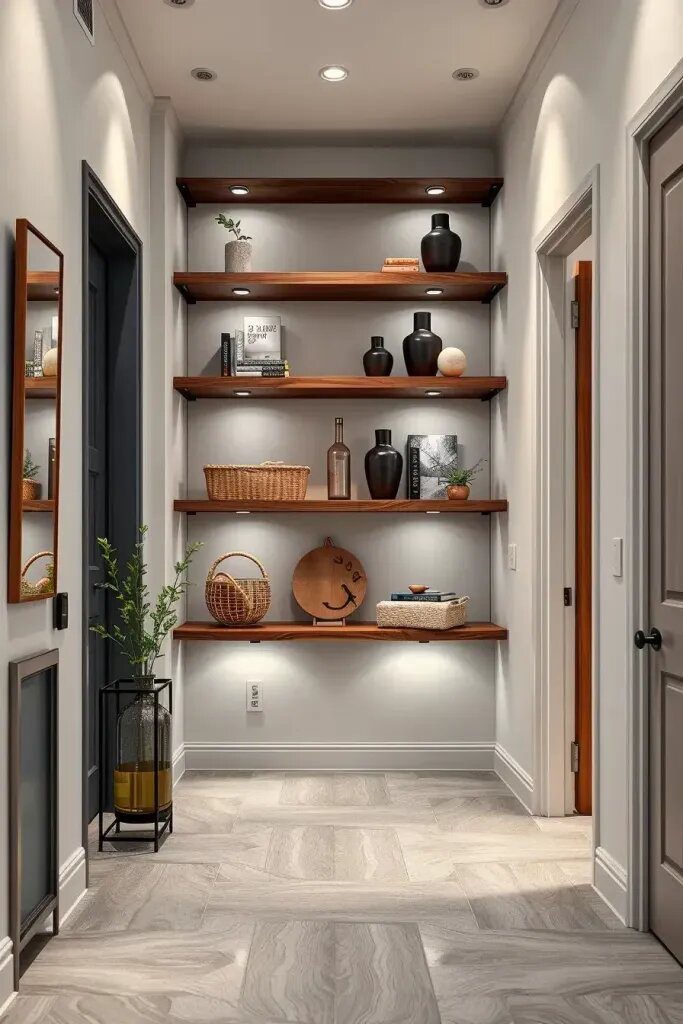 Open Shelving as Stylish Hallway Storage