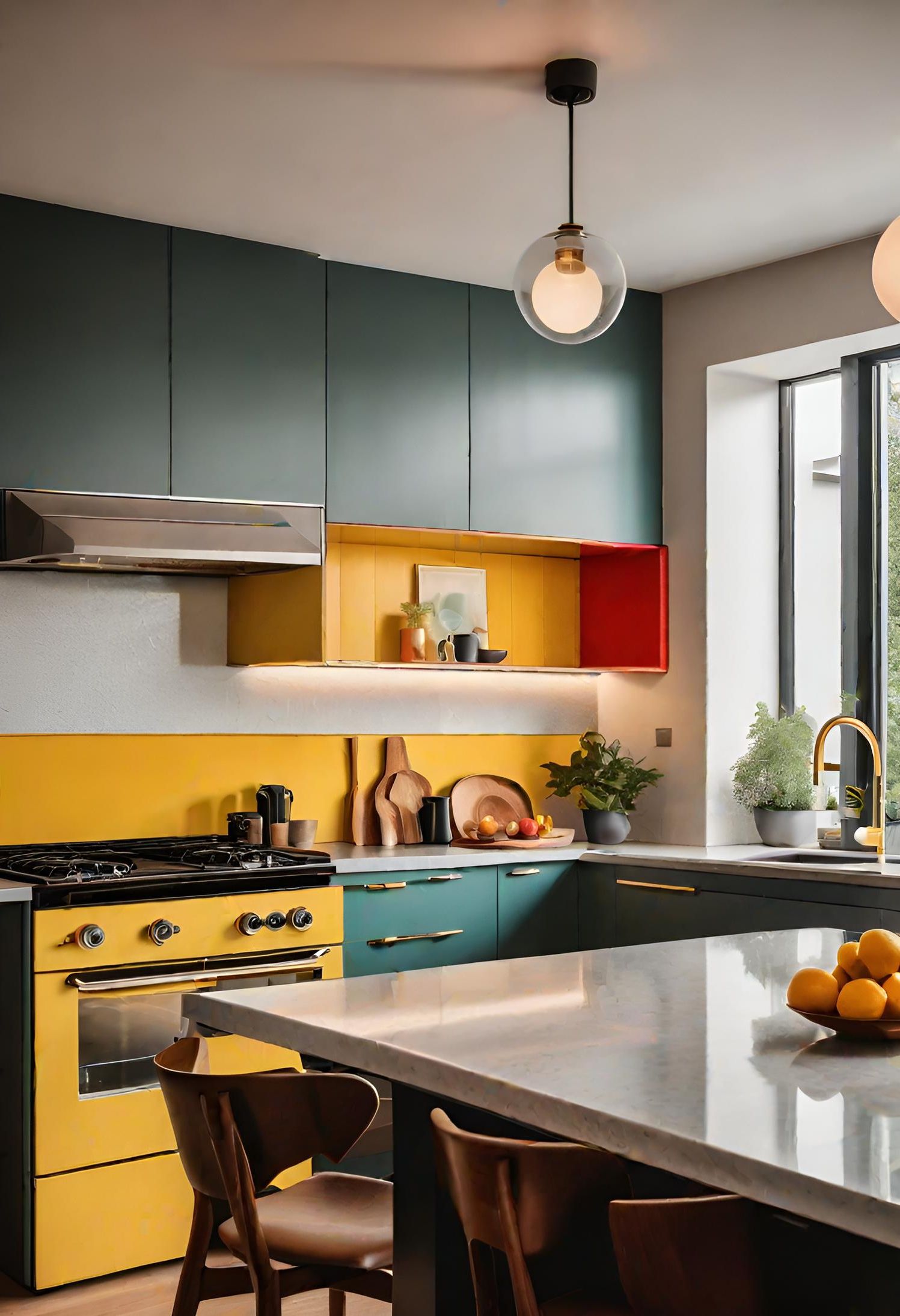 15. Retro Modern Kitchen Style Mix