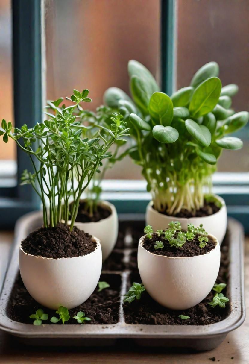 25. Eggshell Herb Garden Ideas