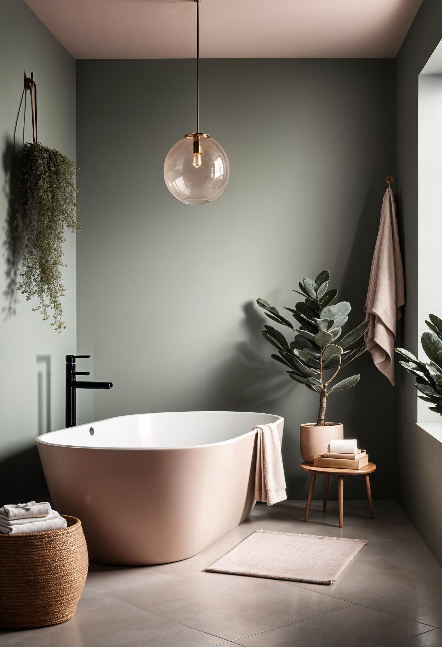 12. Calming Sage and Blush Bathroom - photo 2