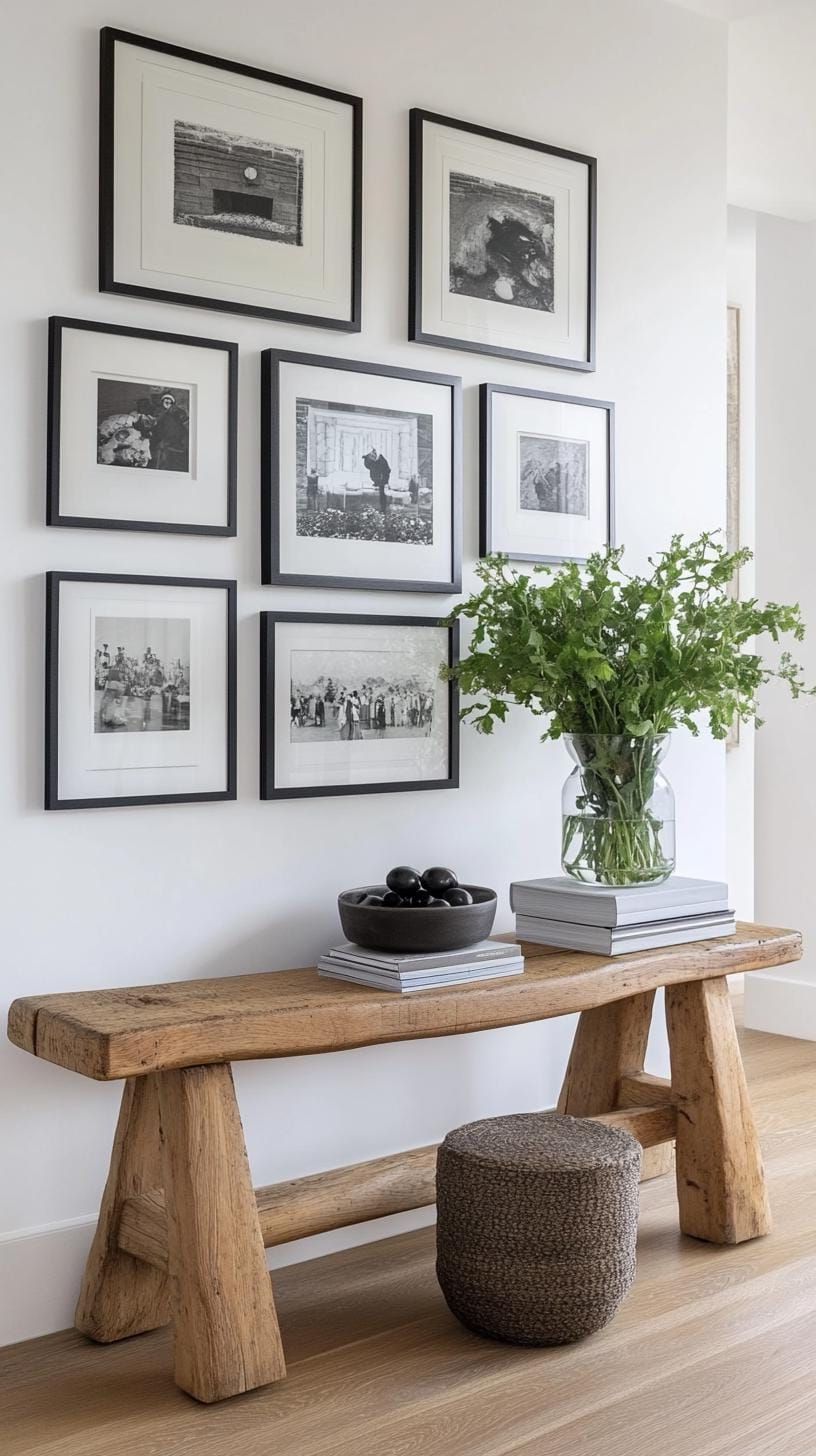 8. Clean Black and White Photo Grid