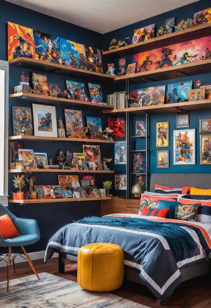 25. Anime-Themed Bedroom Décor