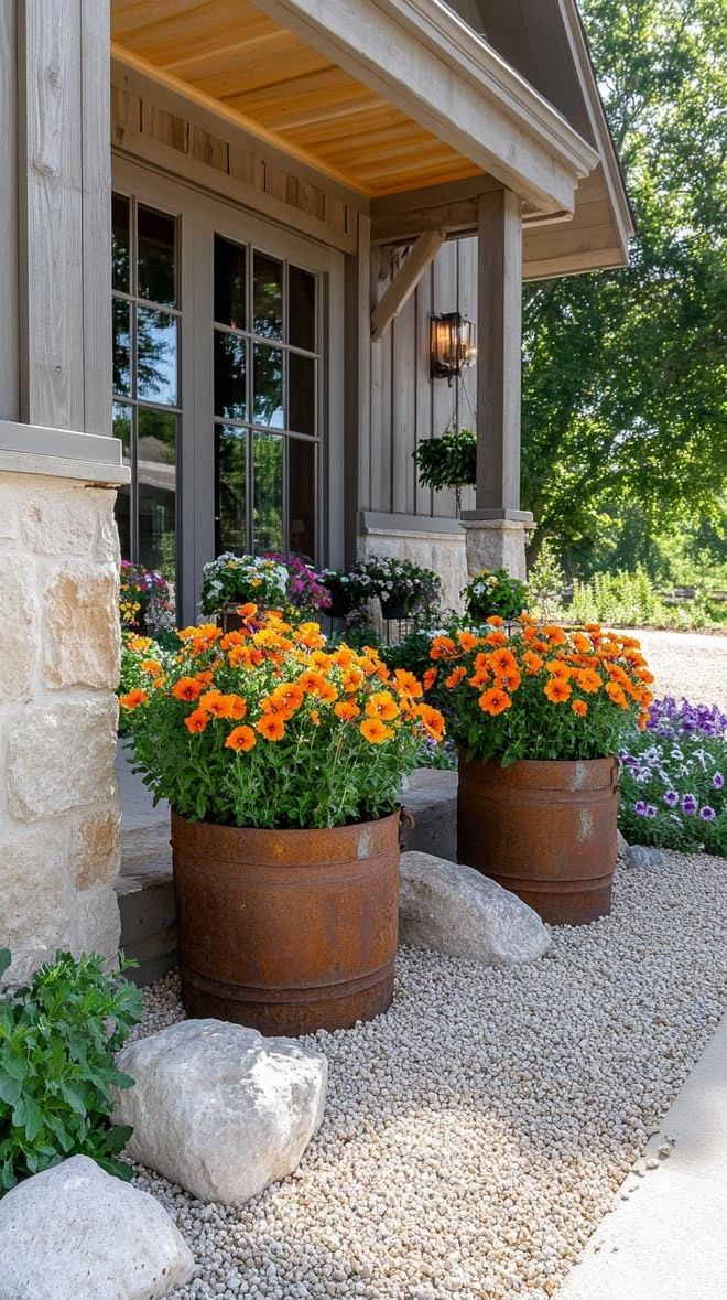 21. Gravel Garden Featuring Trough Planters - photo 4